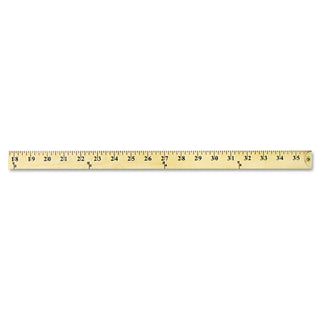 Westcott® Wood Yardstick with Metal Ends, 36" Long. Clear Lacquer Finish (ACM10425)