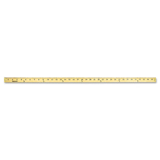 Westcott® Wood Yardstick with Metal Ends, 36" Long. Clear Lacquer Finish (ACM10425)