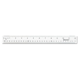 Westcott® Clear Flexible Acrylic Ruler, Standard/Metric, 12" Long, Clear (ACM10562)