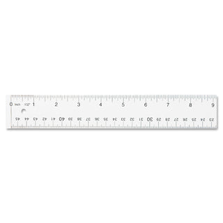 Westcott® Clear Flexible Acrylic Ruler, Standard/Metric, 18" Long, Clear (ACM10564)