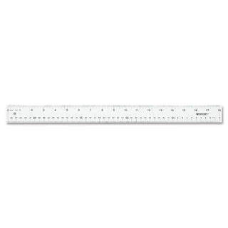 Westcott® Clear Flexible Acrylic Ruler, Standard/Metric, 18" Long, Clear (ACM10564)