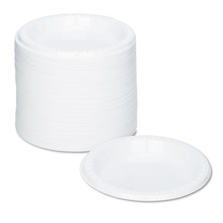 Tablemate® Plastic Dinnerware, Plates, 6" dia, White, 125/Pack (TBL6644)