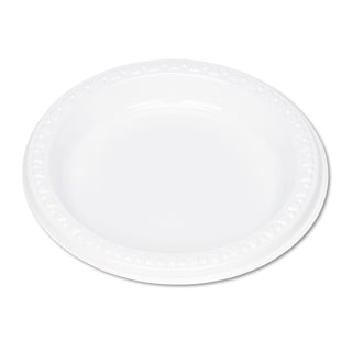 Tablemate® Plastic Dinnerware, Plates, 6" dia, White, 125/Pack (TBL6644)