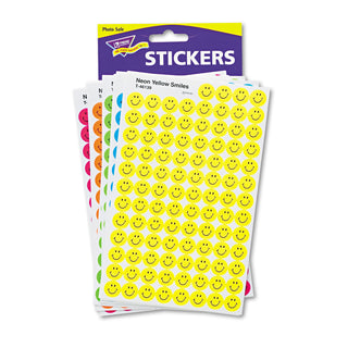TREND® SuperSpots and SuperShapes Sticker Variety Packs, Neon Smiles, 2,500/Pack (TEPT1942)