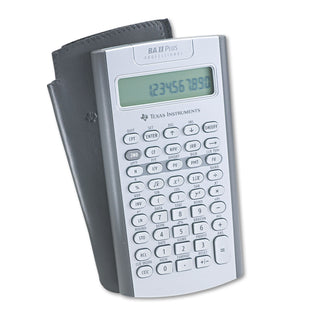 Texas Instruments BAIIPLUSPRO Financial Calculator, Alphanumeric, AOS, 10 Character, Pouch (TEXBAIIPLUSPRO)