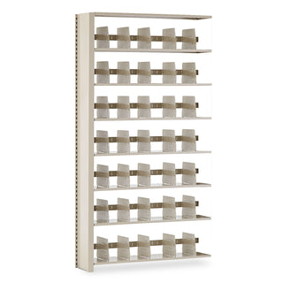 Tennsco Snap-Together Open Shelving Add-On, 48" x 12", 6 Shelves, Beige (TNN128848ACSD)