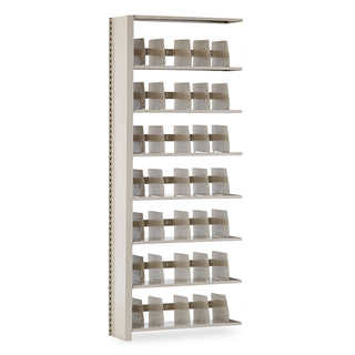 Tennsco Snap-Together Seven-Shelf Closed Add-On Unit, Steel, 36w x 12d x 88h, Sand (TNN101957)