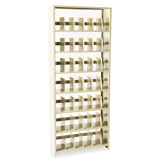 Tennsco Snap-Together Steel Seven-Shelf Closed Starter Set, 36w x 12d x 88h, Sand (TNN101995)