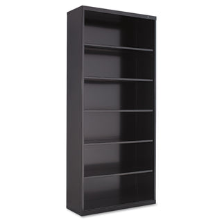 Tennsco Metal Bookcase, Six-Shelf, 34-1/2w x 13-1/2d x 78h, Black (TNNB78BK)