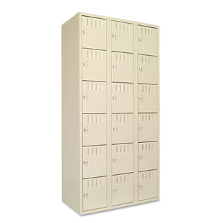 Tennsco Box Compartments, Triple Stack, 36w x 18d x 72h, Sand (TNN102657)