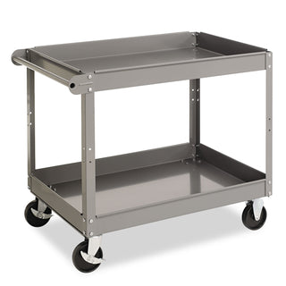 Tennsco Two-Shelf Metal Cart, 24w x 36d x 32h, Gray (TNNSC2436)