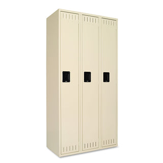 Tennsco Single Tier Three Locker Unit, 36w x 18d x 72h, Sand (TNNSTS121872CSD)