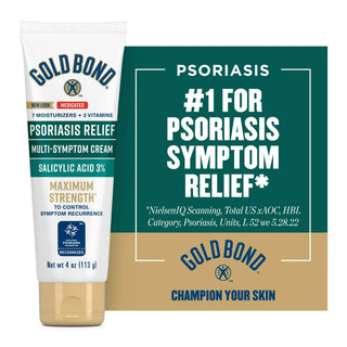 Gold Bond® Psoriasis Relief Medicated Multi-Symptom Psoriasis Cream 4 oz. Tube Unscented Cream (1230686_EA)