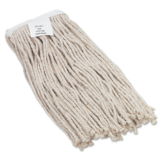 Boardwalk® Cut-End Wet Mop Head, Cotton, No. 16 Size, White (BWK2016CEA)