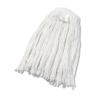 Boardwalk® Cut-End Wet Mop Head, Rayon, No. 24, White (BWK2024REA)