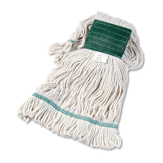 Boardwalk® Super Loop Wet Mop Head, Cotton/Synthetic Fiber, 5" Headband, Medium Size, White (BWK502WHEA)