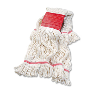 Boardwalk® Super Loop Wet Mop Head, Cotton/Synthetic Fiber, 5" Headband, Large Size, White (BWK503WHEA)