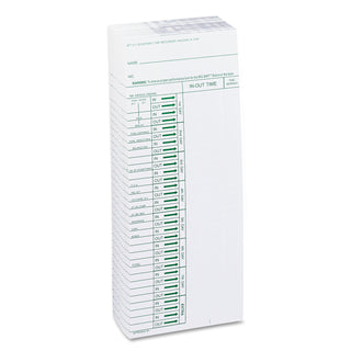 Acroprint® Weekly Time Cards for Model ATT310 Electronic Totalizing Time Recorder, 200/Pack (ACP096103080)