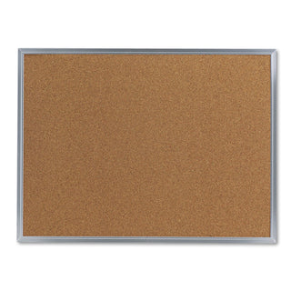 Universal® Cork Bulletin Board, 24 x 18, Natural Surface, Aluminum Frame (UNV43612)