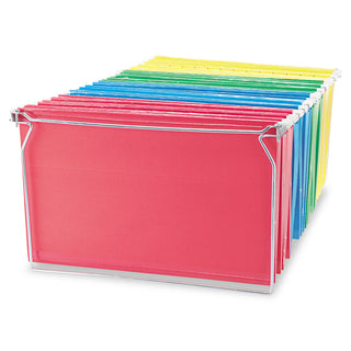Universal® Screw-Together Hanging Folder Frame, Legal Size, 23" to 26.77" Long, Silver, 6/Box (UNV68000)