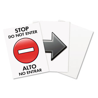 Headline® Sign Floor Tent Sign, Doublesided, Plastic, 10 1/2" x 25 1/2", Black (USS5694)