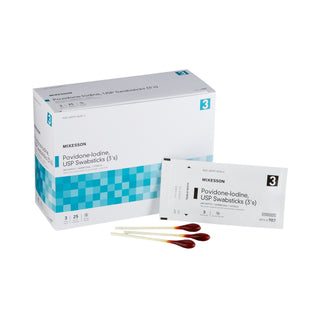 McKesson Impregnated Swabstick 10% Strength Povidone-Iodine Individual Packet Sterile (854753_PK)