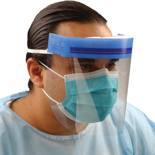 Crosstex® Wraparound Face Shield One Size Fits Most 3/4 Length Anti-fog Disposable NonSterile (826137_EA)