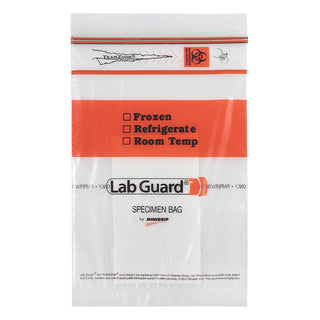 Lab Guard® Double Zipper Specimen Transport Bag with Document Pouch and Absorbent Pad 6 X 9 Inch Zip Closure Biohazard Symbol / Storage Instructions NonSterile (983921_CS)