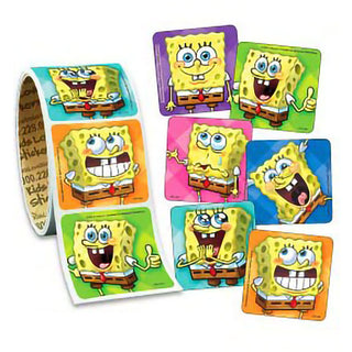Disney® 100 per Roll SpongeBob Faces Sticker 1-5/8 Inch (841259_RL)
