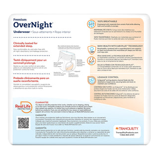Tranquility® Premium OverNight™ Unisex Adult Absorbent Underwear Pull On with Tear Away Seams Small Disposable Heavy Absorbency (665228_BG)