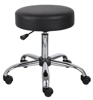Boss Black Antimicrobial Vinyl Medical Stool (B240-BK)