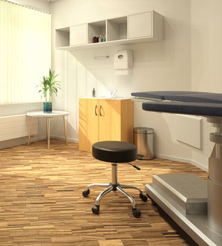 Boss Black Antimicrobial Vinyl Medical Stool (B240-BK)