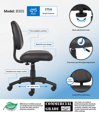 Boss Black Posture Chair (B305)