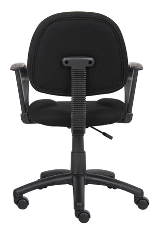 Boss Black Deluxe Posture Chair w/Loop Arms (B317-BK)