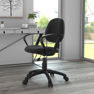 Boss Black Deluxe Posture Chair w/Loop Arms (B317-BK)