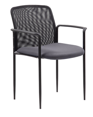 Boss Stackable Mesh Guest Chair, Gray (B6909-GY)