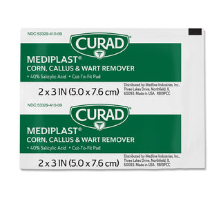 Curad® Mediplast Corn, Callus and Wart Remover Pads, 2" x 3", 1 EA (CUR01496H)