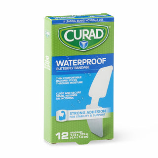 Curad® Butterfly Closure Waterproof Adhesive Bandage, 1-3/4" x 3/8", 24/CS (CUR47442RB)