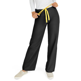 Medline AngelStat Unisex Reversible Scrub Pants with Drawstring Waist, Black, Size XS, Angelica Color Code, 1 EA (600BLKXS-CA)