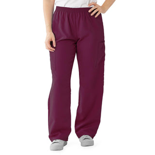 Medline PerforMAX Unisex Elastic Waist Scrub Pants, Size XS Regular Inseam, Wine, 1 EA (850JWNXS)