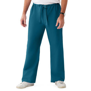 Medline ComfortEase Unisex Reversible Scrub Pants with Drawstring Waist, Caribbean Blue, Regular Inseam, Size M, Color Code, 1 EA (900JCBM-CM)