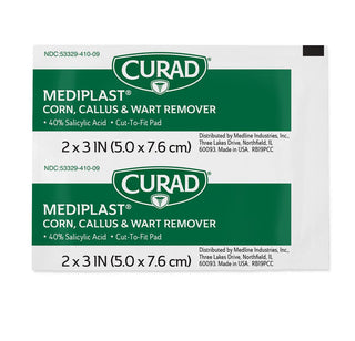 Curad® Mediplast Corn, Callus and Wart Remover Pads, 2" x 3", 150/CS (CUR01496)