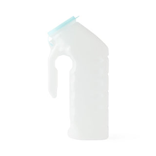 Medline Deluxe Male Urinal with Glow-in-the-Dark Lid, 48/CS (DYND80235SD)