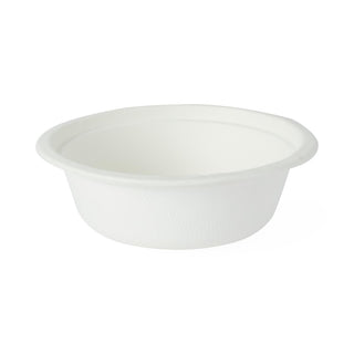 Medline Disposable Eco-Friendly Sugar-Cane-Fiber Bowl, White, 12 oz., 250/BG (ECOBOWL12Z)