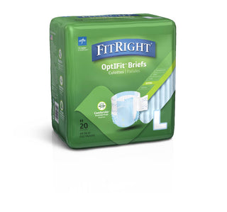 Fitright Extra Cloth-Like Adult Incontinence Briefs, Size L, 44" to 56" Waist, 20/BG (FITEXTRALGZ)