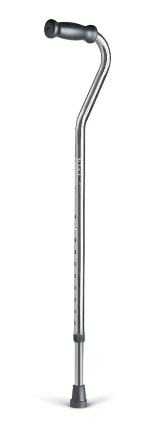 Medline Offset Cane, Single Point, Chrome, Adult, 31" to 40", 6/CS (G05355)