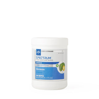 Medline Spectrum Hand Sanitizer Wipes with 70% Ethyl Alcohol, 160 Wipes/Container, 1 EA (HH70W160H)