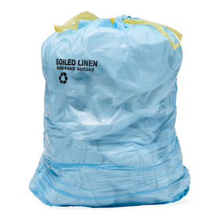 Medline Soiled Linen Liners, Blue, 29" x 38", 0.79 Mil, Roll, Drawtape Closure, 150/CS (LB2938C1)