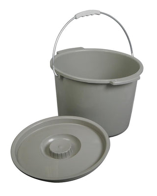 Medline Commode Bucket and Lid with Metal Handle, 6/CS (MDS80306B)