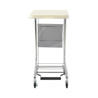 Medline Soiled Linen Hamper with Foot Pedal, Single-Bag, Metal Lid with "Soiled Linen" Print, 20" W x 18" L 38" H, 1 EA (MDS80529)